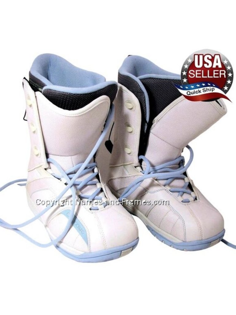 Snow Board Boots Orion Vanilla Ice Porcelain Blue Trim Lace Up Unisex 10w